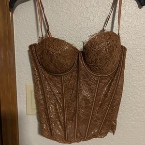 Victoria's Secret Sold Out Brown Lace Bustier